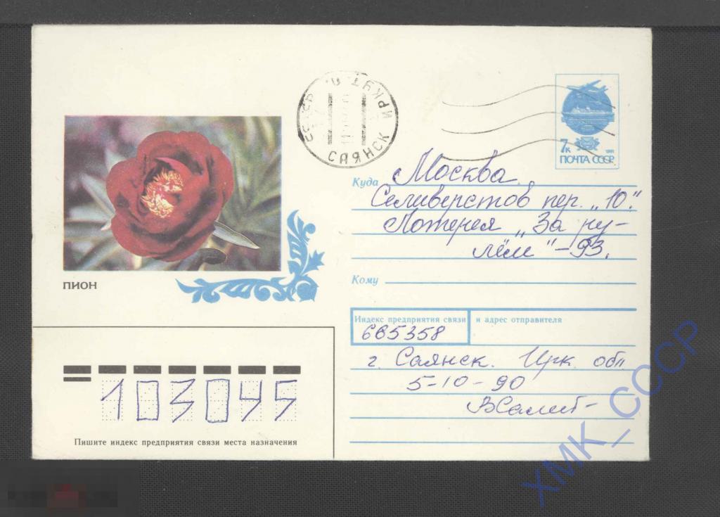 1992 СССР ХМК   7.  Пион "Денди Дэн". МШ Саянск п/п 