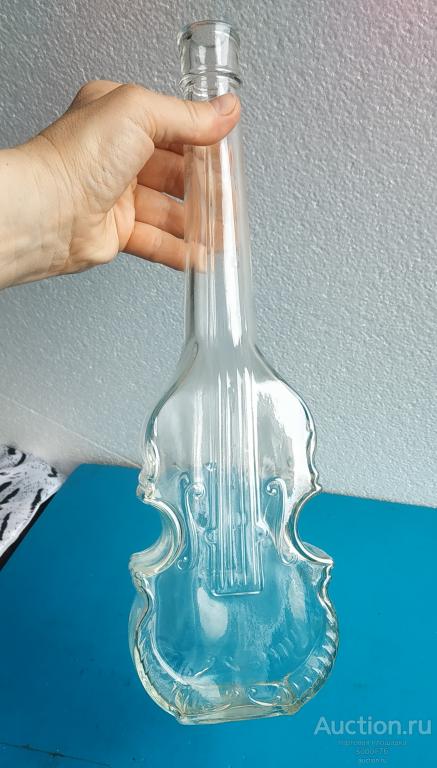 Бутылка СКРИПКА музыкальный инструмент стекло