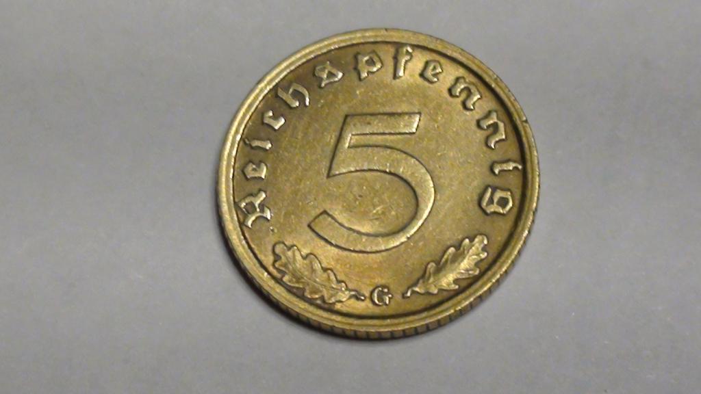 5 пфеннигов 1938 G Германия 3-рейх