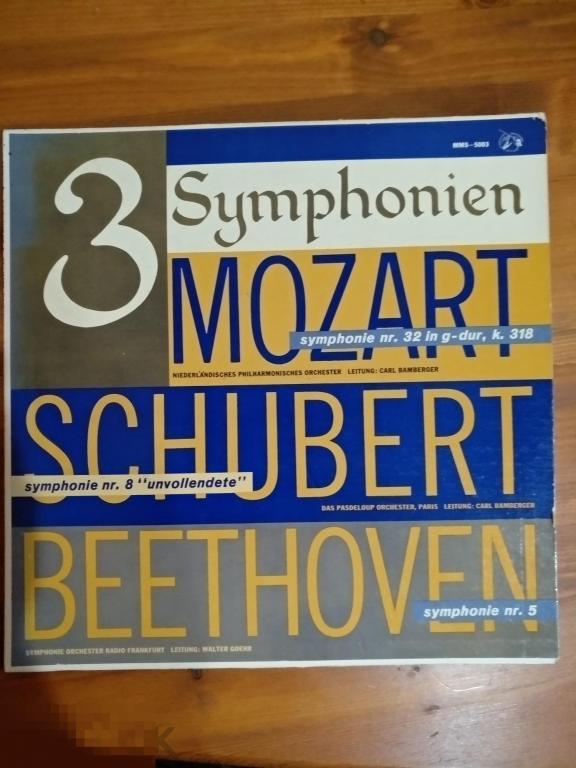 Mozart, Schubert, Beethoven ‎– 3 Symphonien / LP / Germany 
