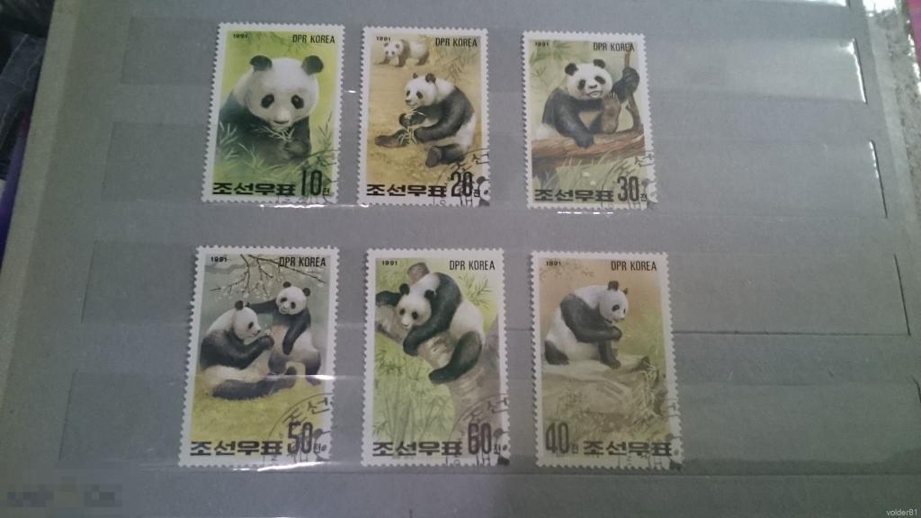 Корея. Фауна. Животные. Панды. 1991 год. 
