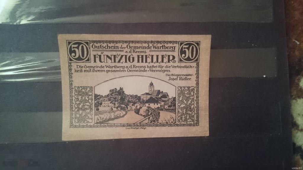 110. Нотгельд. 50 геллеров. 1920 год. 