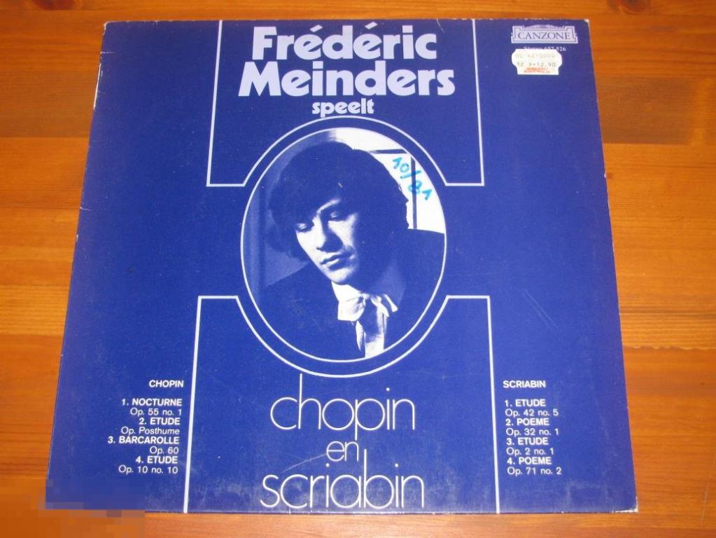 Frédéric Meinders speelt Chopin en Scriabin / LP /  Holland 
