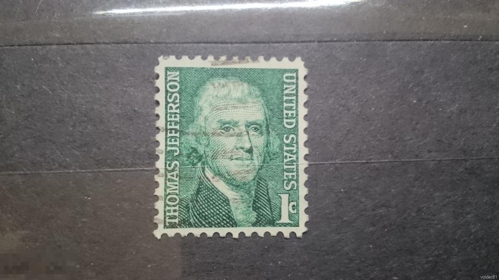 132. США. Томас Джеферсон. 1968 год. 1 цент. 