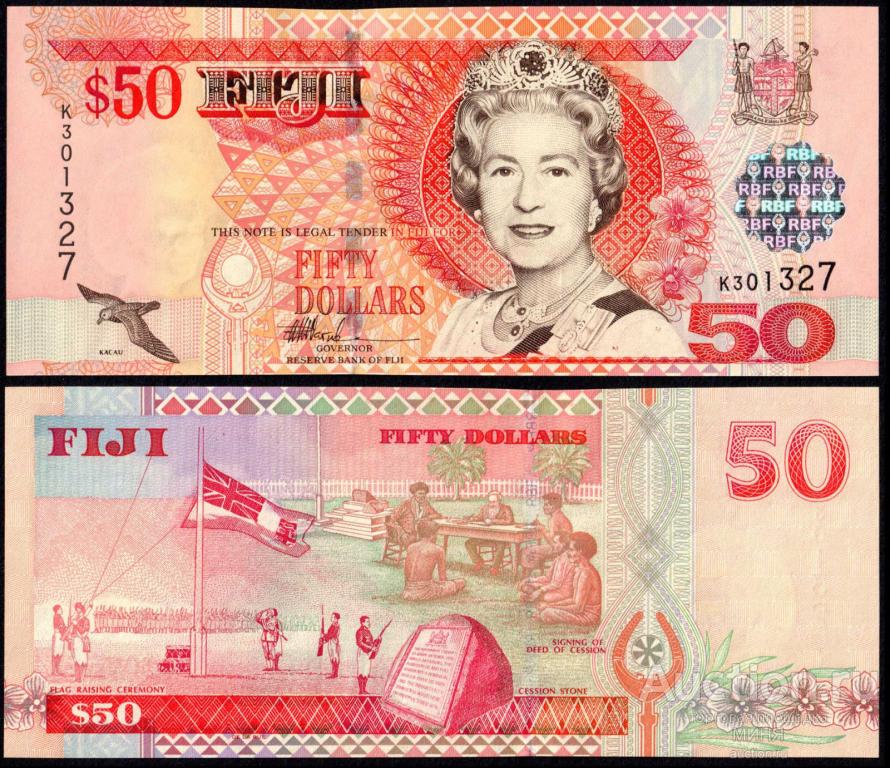 Фиджи 50 долларов 2002г. P.108a UNC