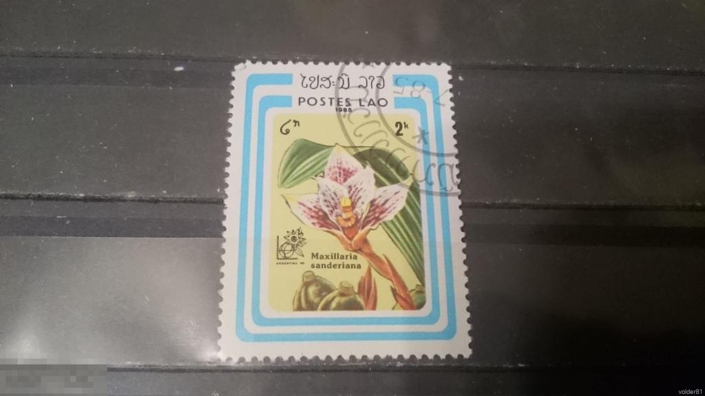 Лаос. 1985. Цветы. Орхидея 