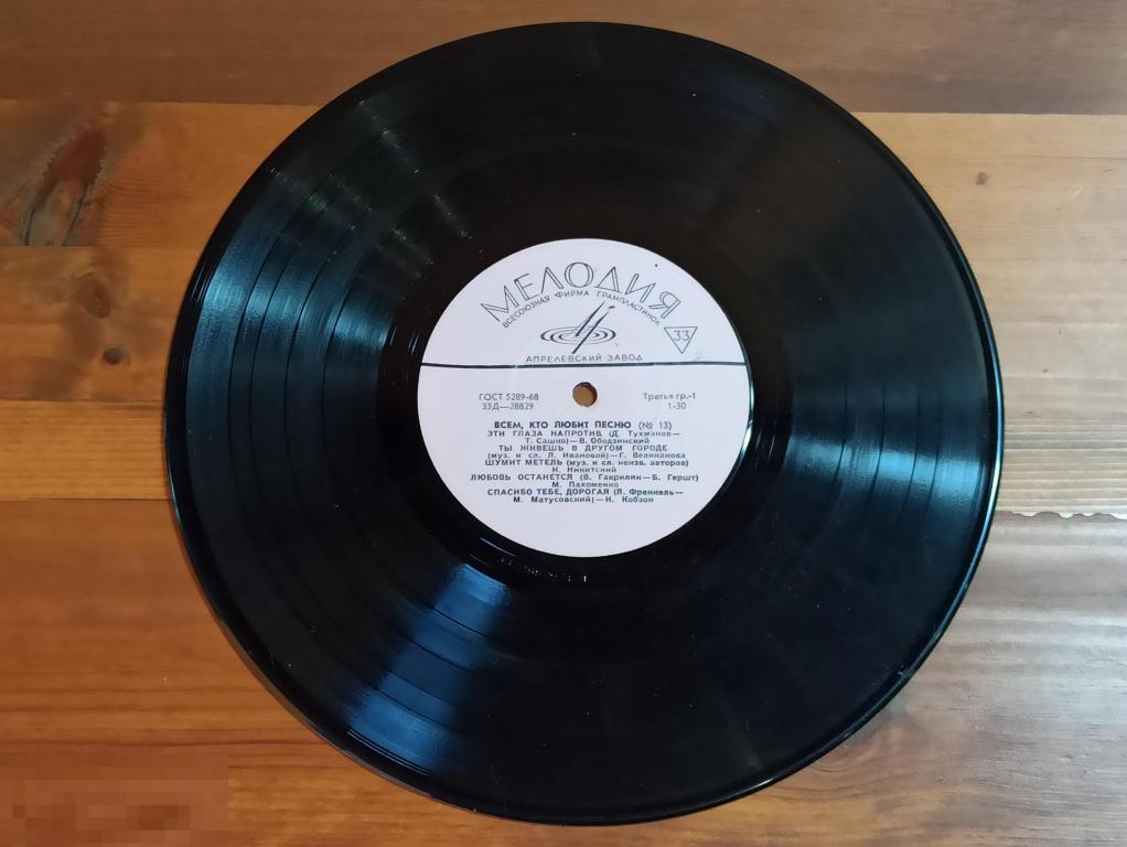 Various - Всем, Кто Любит Песню (№13) / LP / USSR / 1970 / VG+ 