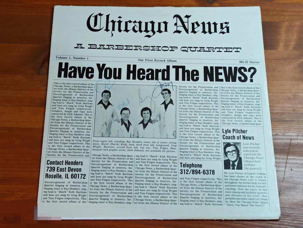 Chicago News - Have You Heard The News? / LP + АВТОГРАФЫ / US