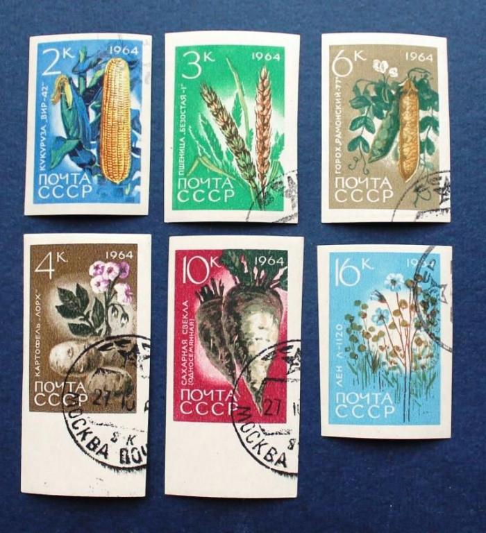 СССР 1964 Сельскохозяйственные культуры # 2964-2968, 2970 Used