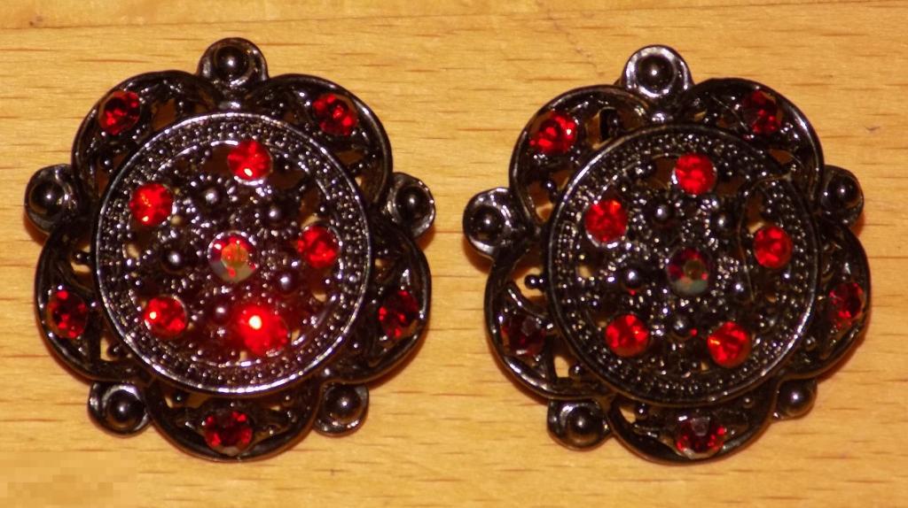 Серьги БАГРОВЫЕ Диаметр 2.7 см 