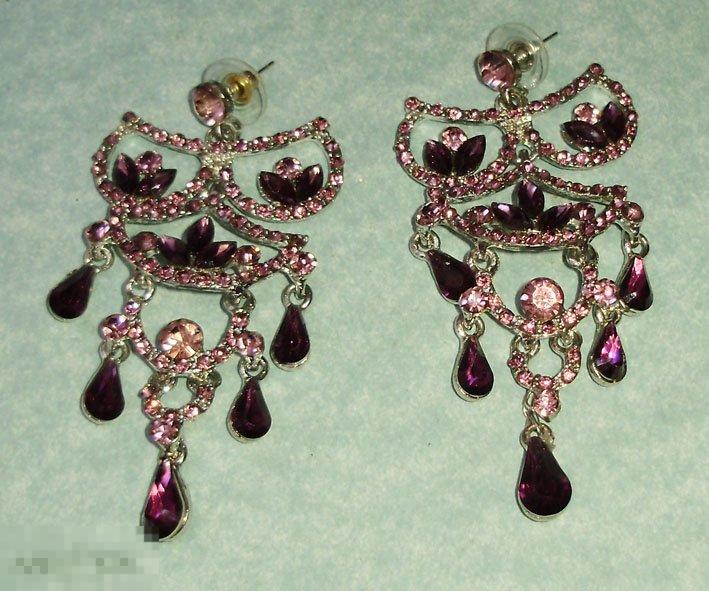 Серьги    Фиолетовое чудо      Длина 8 см 