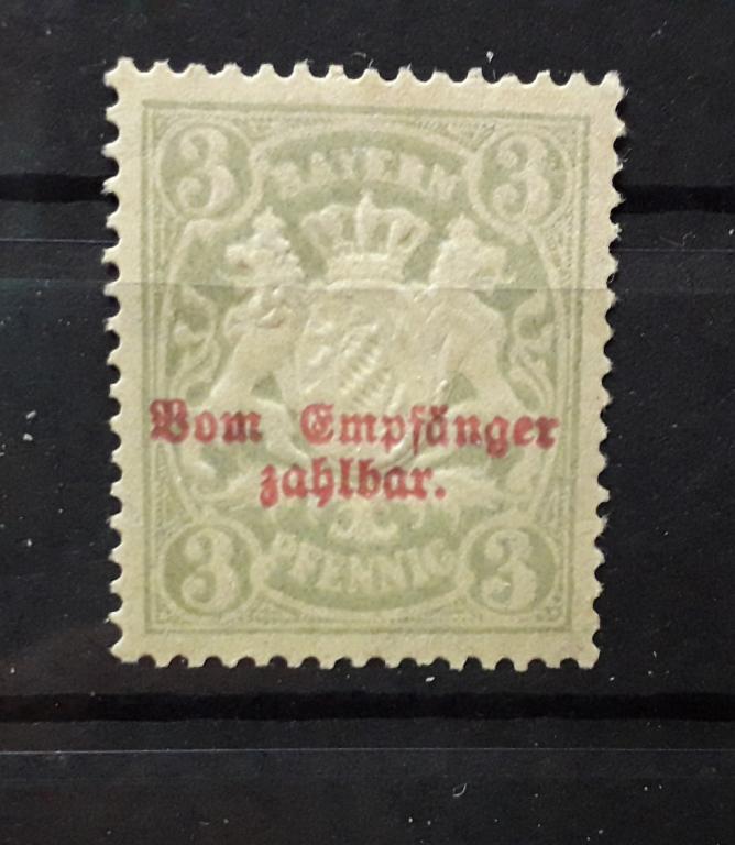 Германские земли. Бавария 1888-1903. Portomarken. Mi#10Bx. MNH