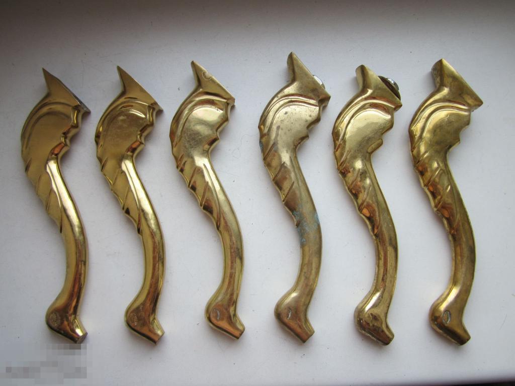 Накладка ножка старинная бронза  стол 6шт 24 см -длинна 