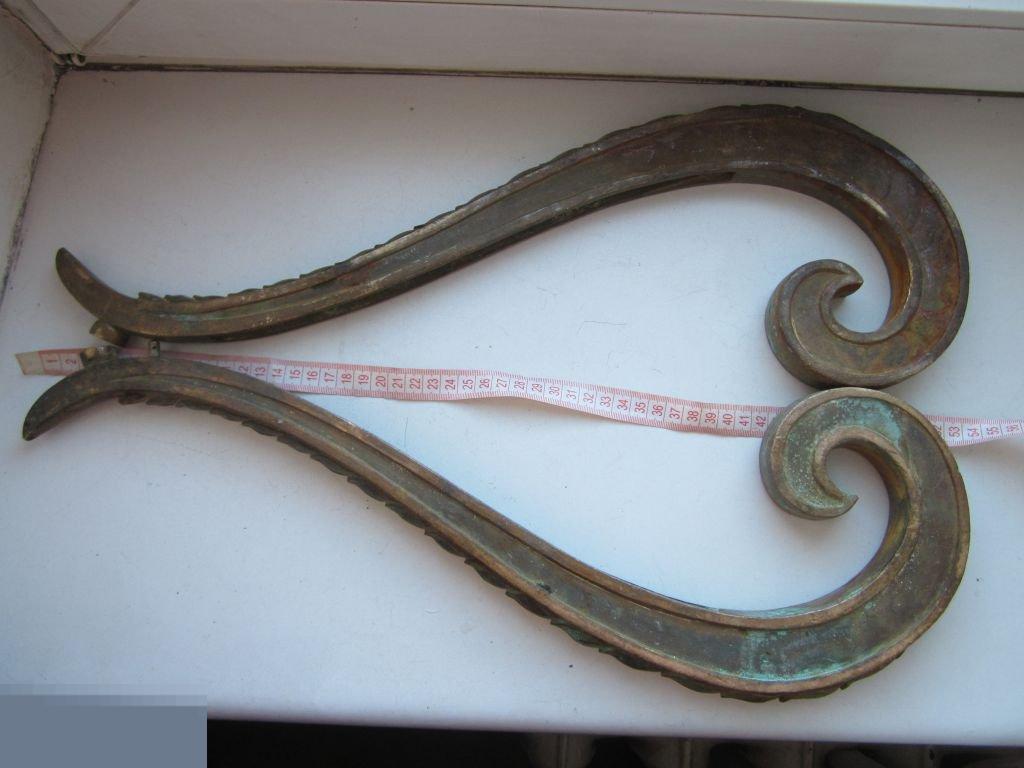 Накладка старинная бронза  Лампа люстра Бра 2 шт. 2,5кг 52см длинна 