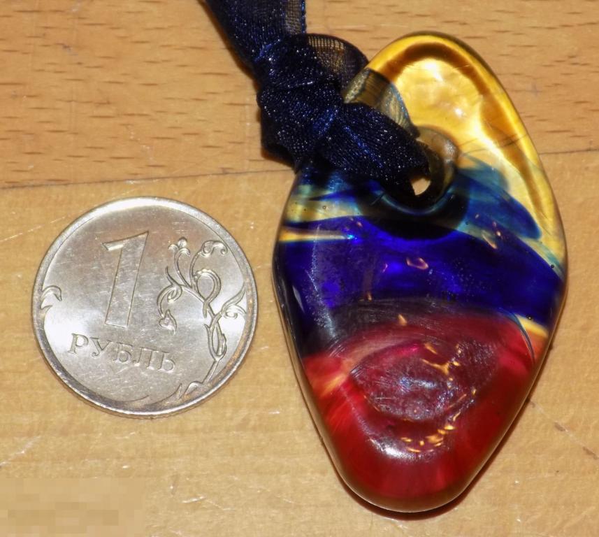 Подвеска МУРАНСКОЕ СТЕКЛО Длина 4.5 см