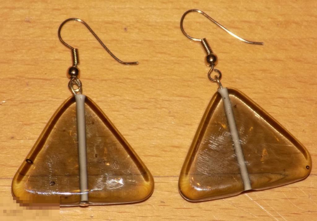 Серьги  Металл Стекло Длина - 5 см 