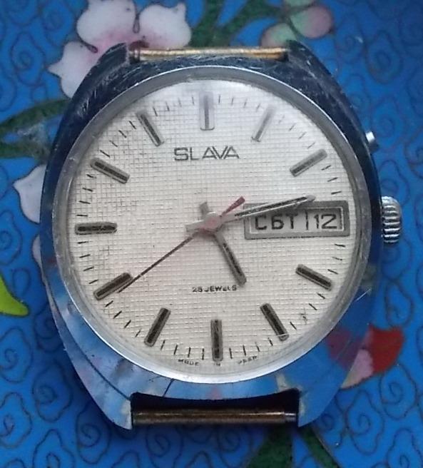 Часы СССР Слава 26 камней двойной календарь на ходу 1 836