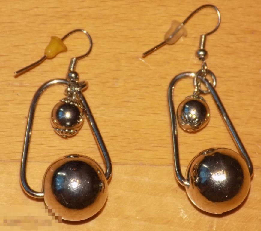Серьги Металл Длина 5.5 см 