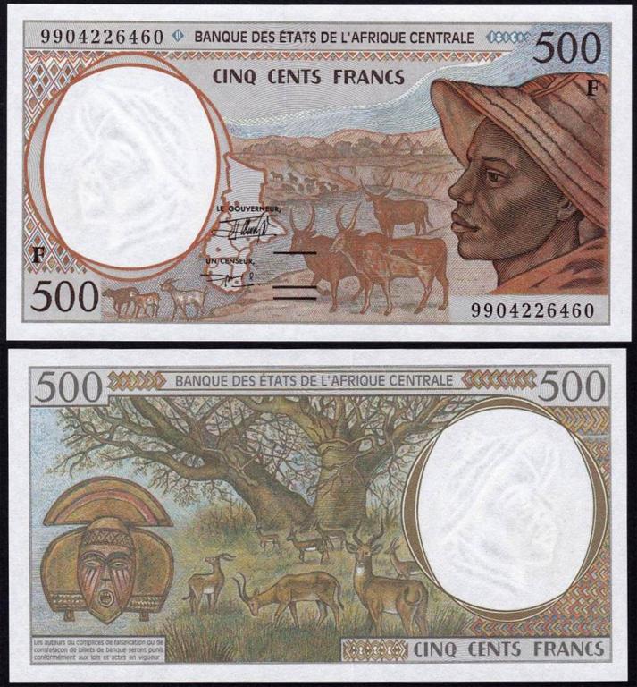 Центрально-африканская Республика 500 франков 1994 UNC Р-301F-b