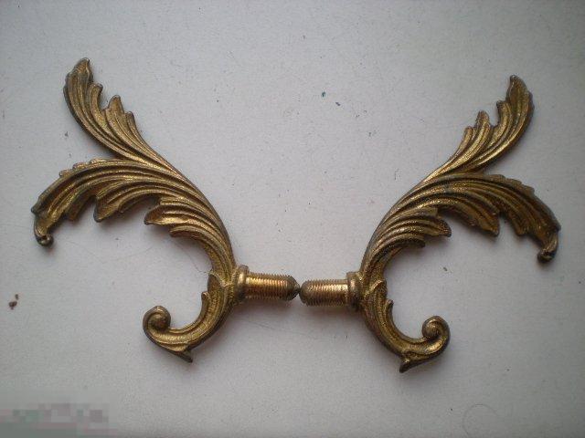 Накладка  старинная бронза пара мебель люстра бра 