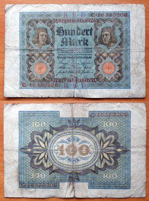 Германия 100 марок 1920 P-69b (2)