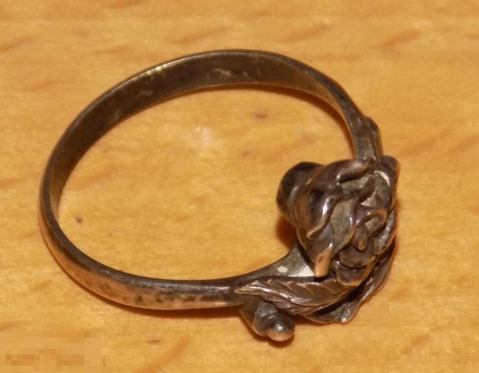 Кольцо Серебро без пробы  Размер 19.5 Вес 3.1 грамма