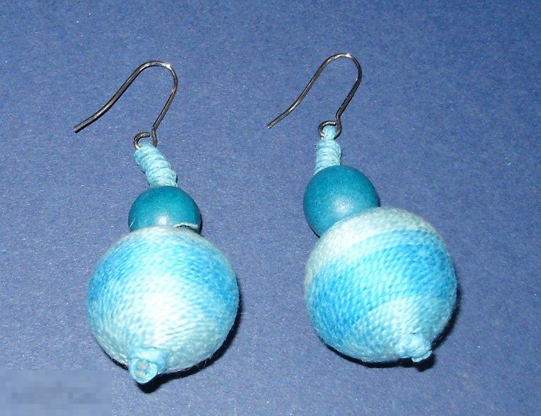 Серьги   Ткань    Длина 5 см 