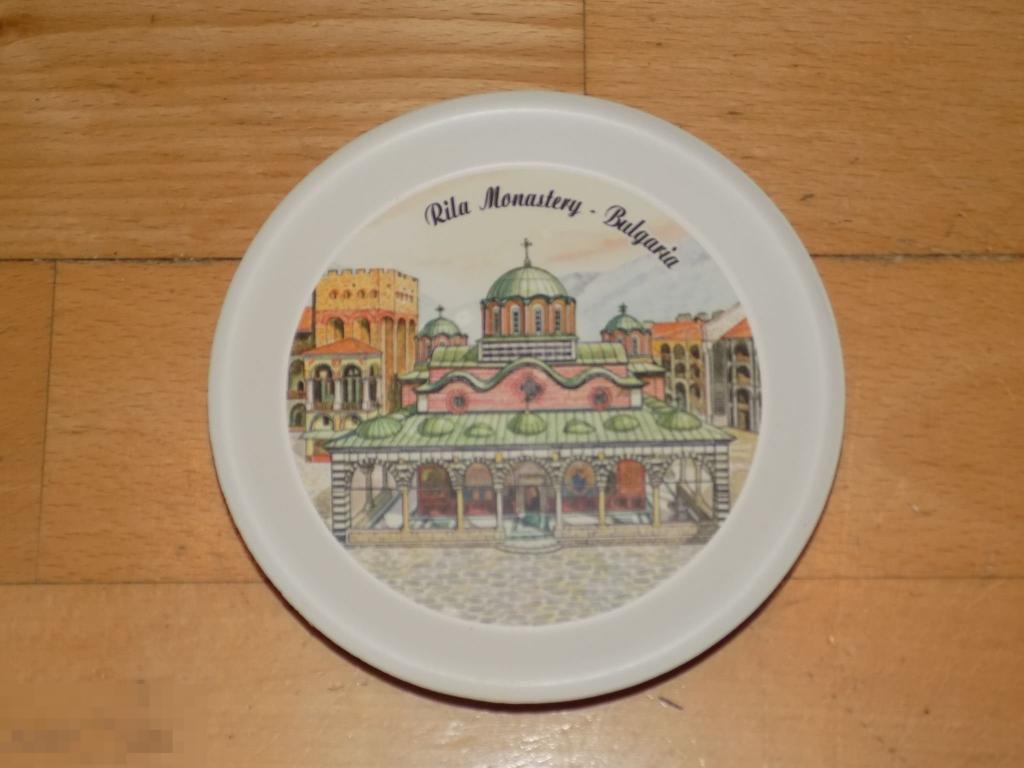 Болгария Рильский монастырь RILA MONASTERY  Настенная керамическая тарелка Диаметр 11 см 