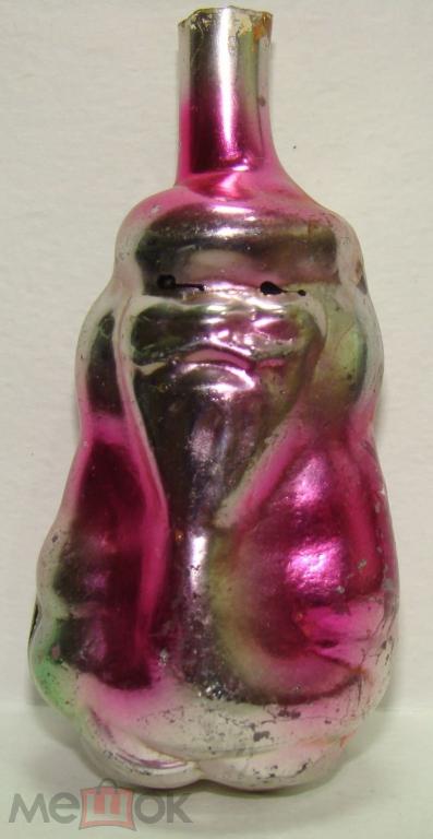 Елочная игрушка Дед Мороз. Стекло. СССР