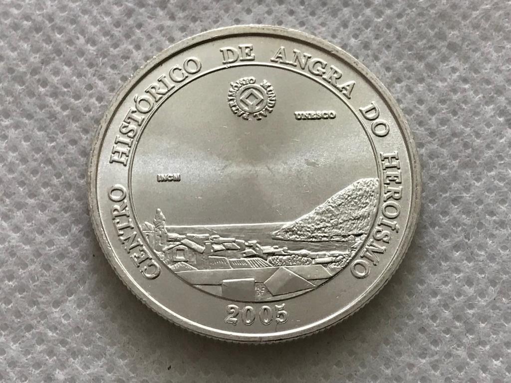 Португалия 5 евро 2005 ЮНЕСКО Ангра-ду-Эроишму Серебро UNC