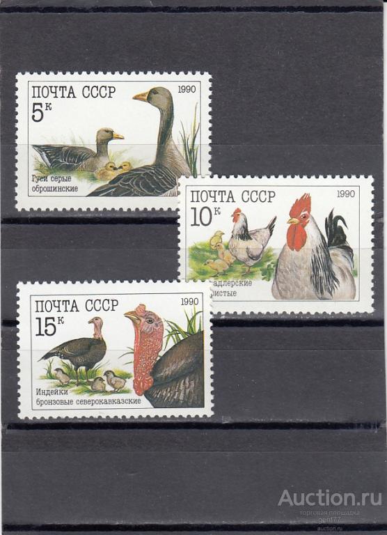 1990  Домашние птицы Серия  Сост** MNH OG