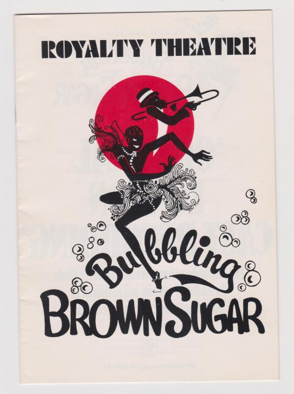Программка спектакля Bubbling brown sugar, Королевский театр, Лондон, 1977