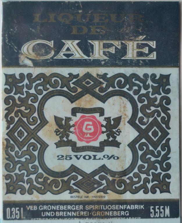 Этикетка Ликер Кофейный  - ГДР  Германия  - 1979 год - 1