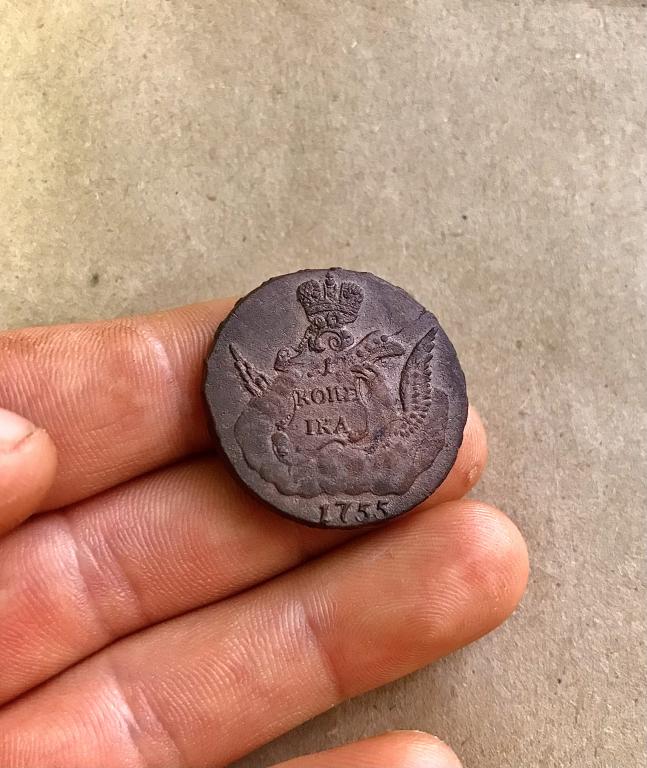 1 копейка 1755 Гурт ЕКАТЕРИНБУРСКИЙ ДВОР