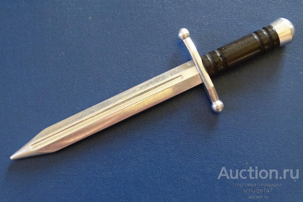 РУЧКА ШАРИКОВАЯ КИНЖАЛ АЛЮМИНИЙ ЭБОНИТ ТВОРЧЕСТВО СССР