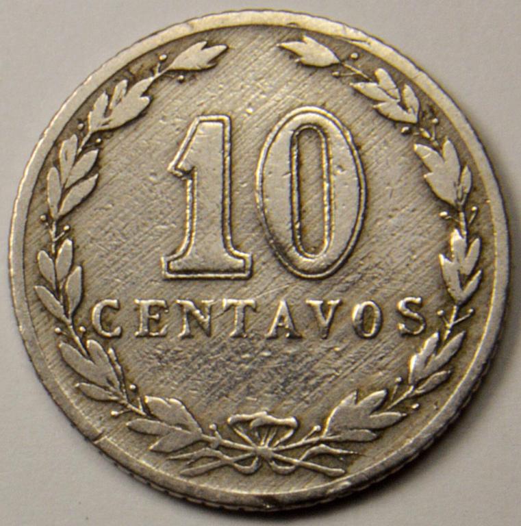 Аргентина 10 сентаво 1907 (С21)