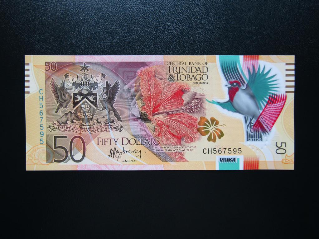 2015 долларов в рублях. 50 Долларов Тринидада. Пластиковые купюры Тринидад и Табаго. Доллар Тринидада и Тобаго. Тринидадский доллар.