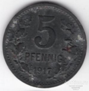 Германия Бонн нотгельд 5 пфеннигов 1917 года