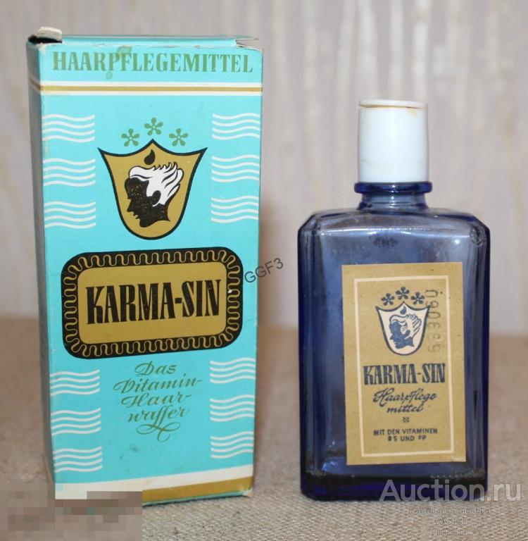 Пустой Haarpflegemittel Karma-Sin 100ml Розодонт-Верк Вальдхейм ГДР Кармазин Лосьон для волос DDR 