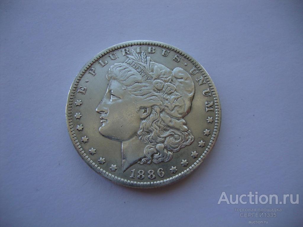 США 1 доллар 1886 Морган Morgan dollar O СЕРЕБРО