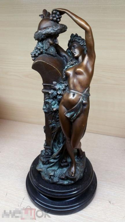 Афродита и Дионис (цвет.) 753. Боги. Бронза. Статуэтка.