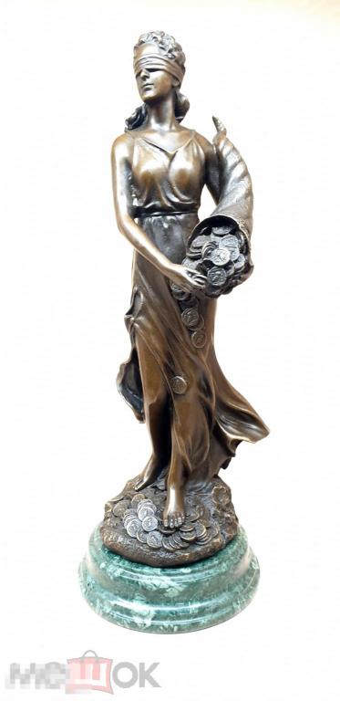 Фортуна (большая). Богиня удачи. Боги. Бронза. Статуэтка.