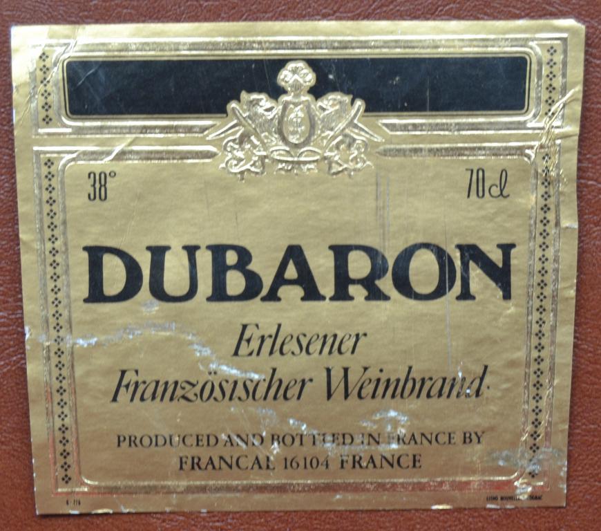 Этикетка Бренди Коньяк DUBARON - Франция экспорт в ГДР - 1979 год - 1