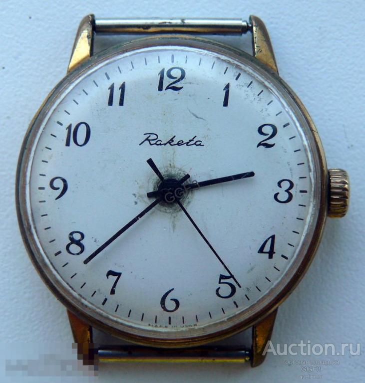 ⌚Наручные Часы RAKETA РАКЕТА, СССР, USSR, позолота Au10. 2609Б , 17 камней (вкп №22)✔ 