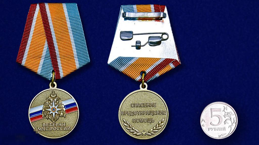 Медаль "Ветеран МЧС России" +Удостоверение — покупайте на Auction.ru по ...