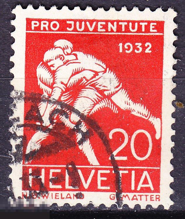 Швейцария   1932 спорт борьба 