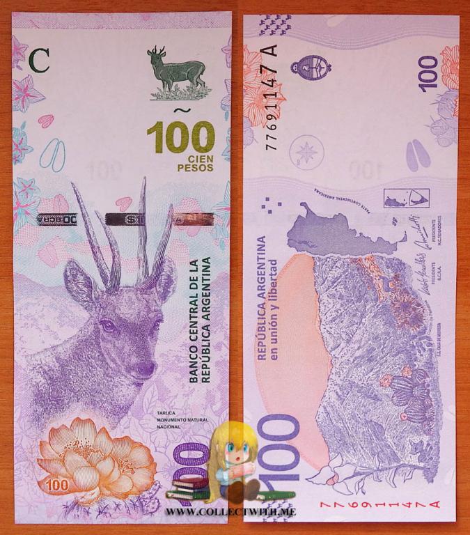 Аргентина 100 песо 2018 UNC P-W363A