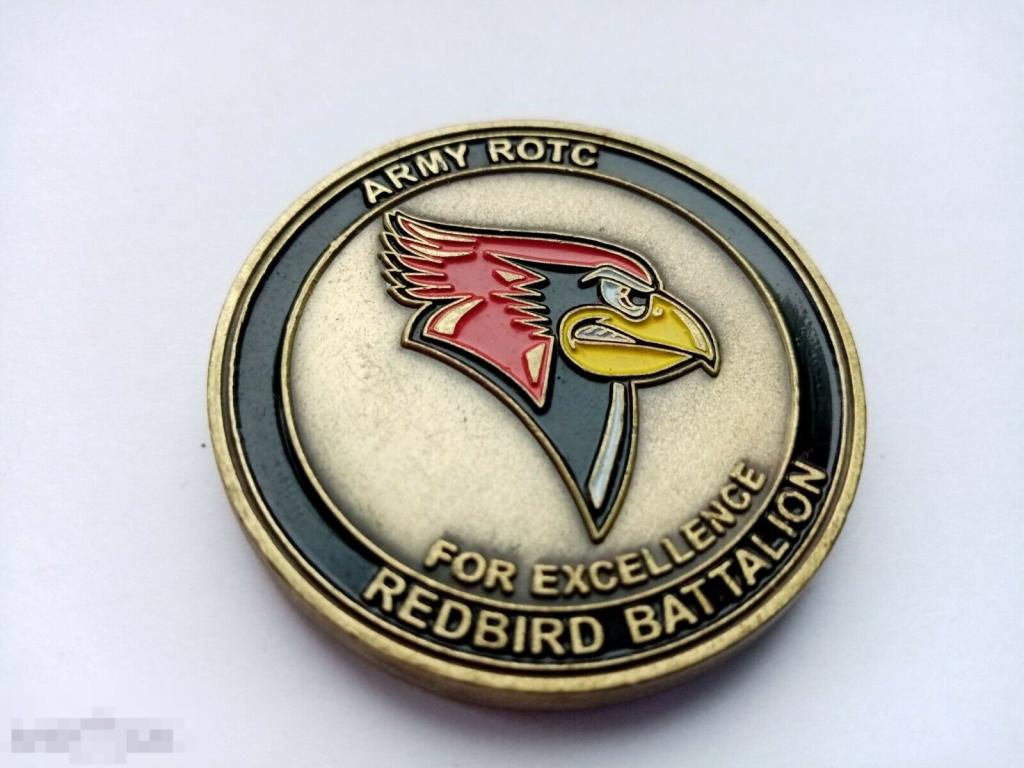 CHALLENGE COIN ПАМЯТНАЯ МОНЕТА АРМИИ США USA подготовки офицеров Резерва Красная птица 