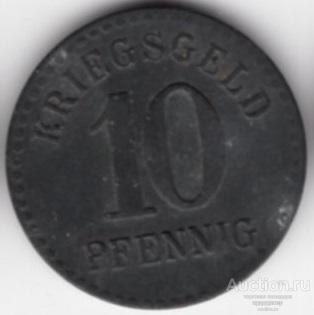 Германия Фюртванген нотгельд 10 пфеннигов 1918 года