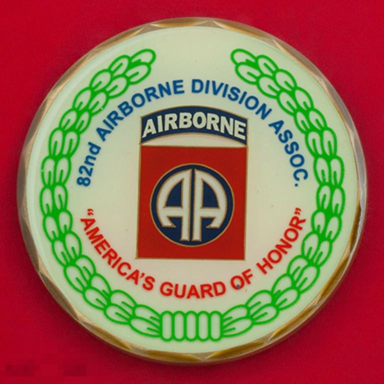 CHALLENGE COIN ПАМЯТНАЯ МОНЕТА АРМИИ США USA 82 -й воздушно-десантной дивизии ВДВ 